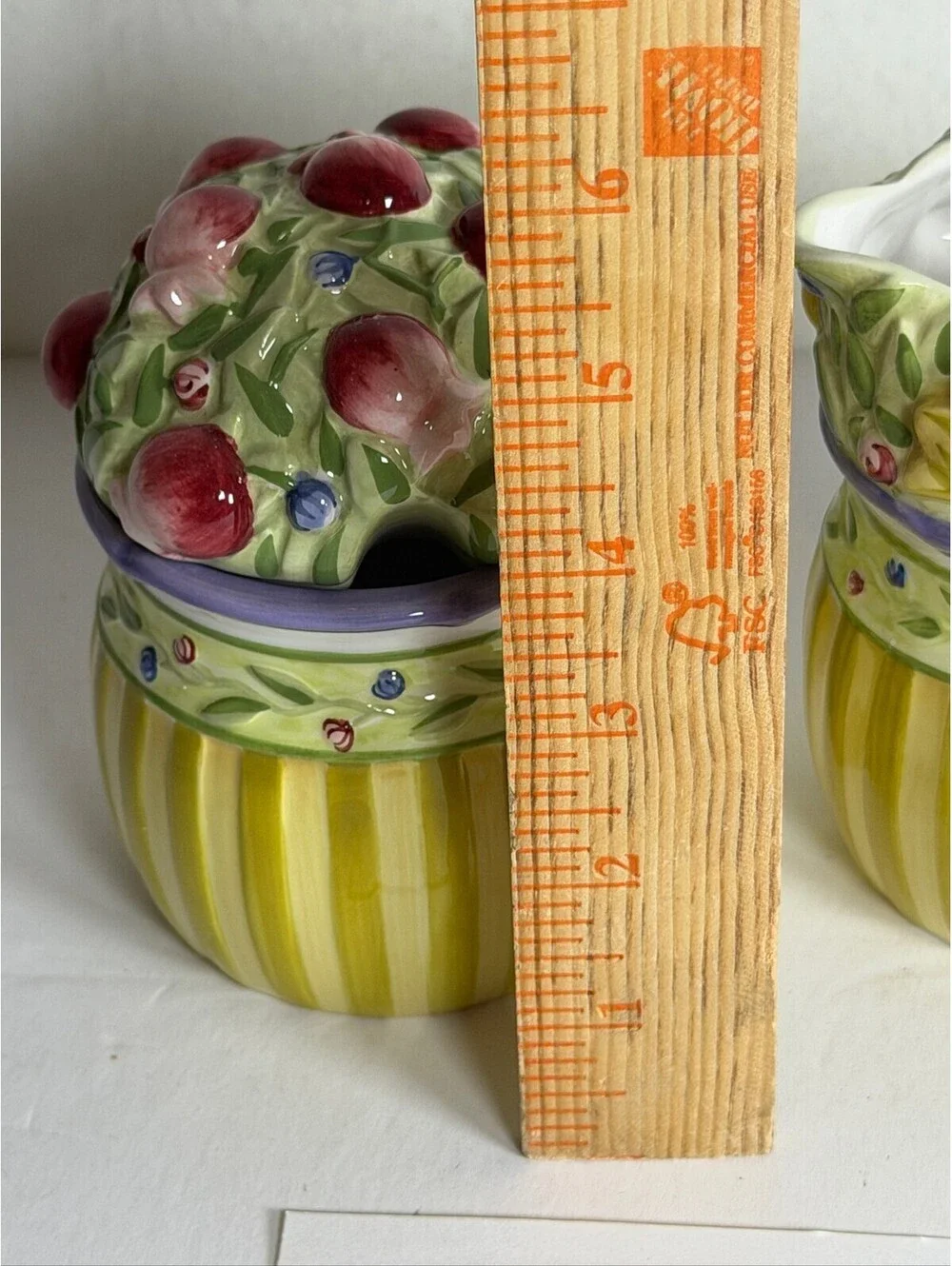 Studio Nova Provence Garden Creamer & Sugar Bowl Set KT436 Yellow Fruit S-7